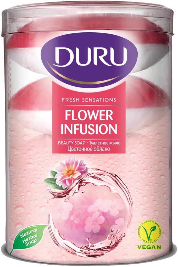 Duru Soap Fresh Sensation Flower Pvc 110Gx4