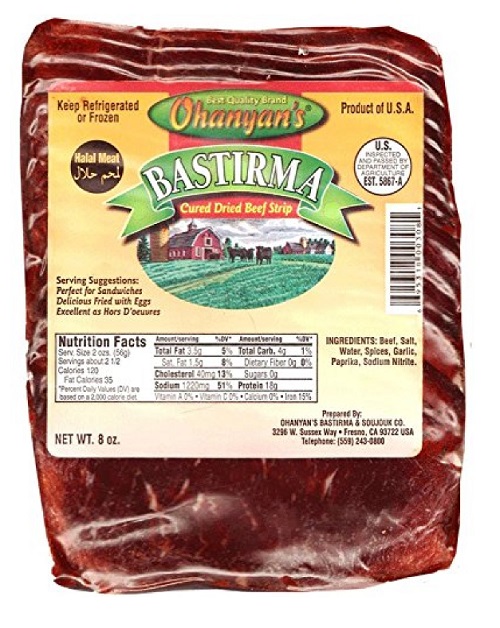 Ohanyans Lean Cured Beef (Sliced Basterma - Pastirma) 8oz