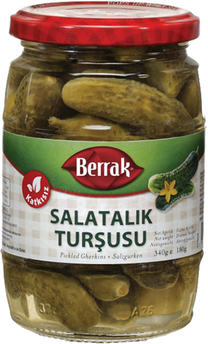 Berrak Gherkin Pickles (Salatalik Tursusu) No:2 720Ml Glass