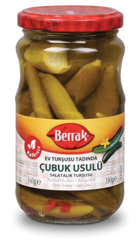 Berrak Gherkin Pickles (Cubu Usulu Salatalik Tursu) 370Ml Glass