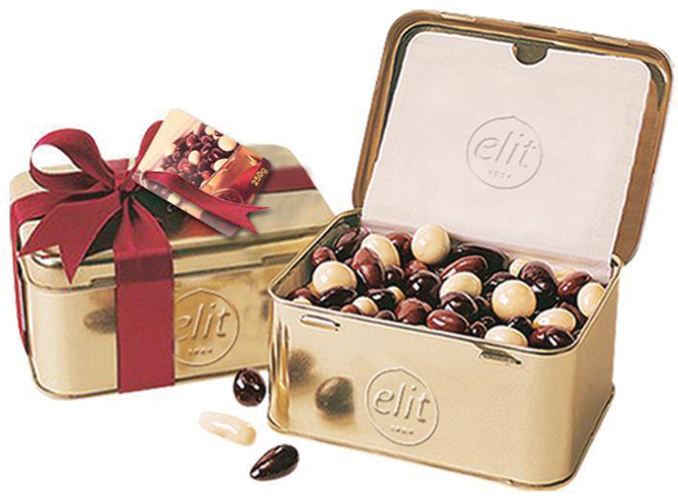 Elit Gourmet Dragee Mix Gold Tin 250Gr