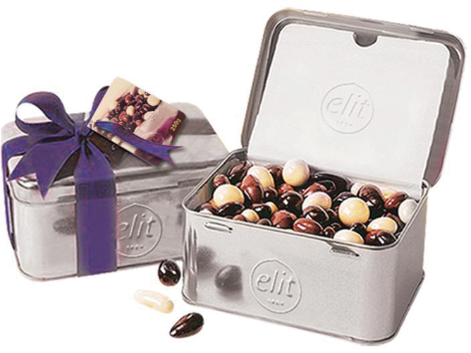 Elit Gourmet Dragee Mix Silver Tin 250Gr