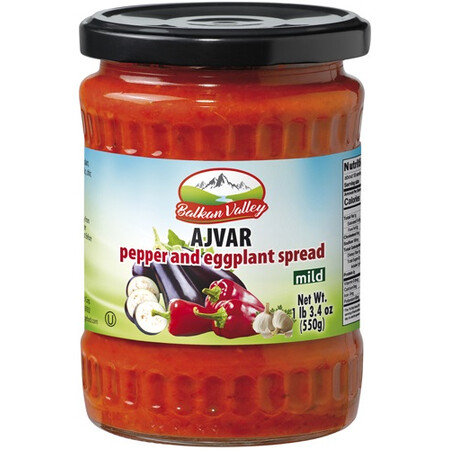 Balkan Mild Ajvar Red Pepper Spread 550 Gr jars