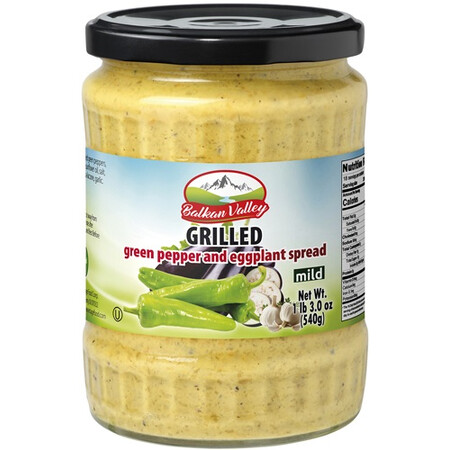 Balkan Valley Green Pepper & Eggplant Spead 550 Gr