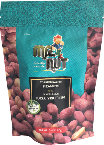 Mr. Nut Roasted Salted Peanuts  5 Oz (142Gr)