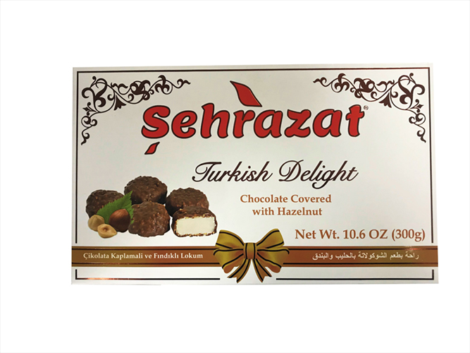 Sehrazat Turkish Delight Chocolate Covered With Hazelnut 300Gr