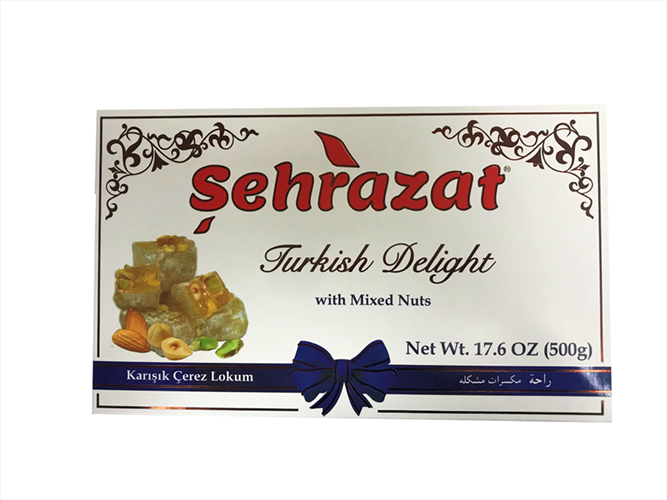 Sehrazat Turkish Delight With Mixed Nuts 500Gr