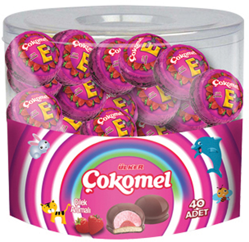 Ulker Cokomel Strawberry 420Gr Cylinder
