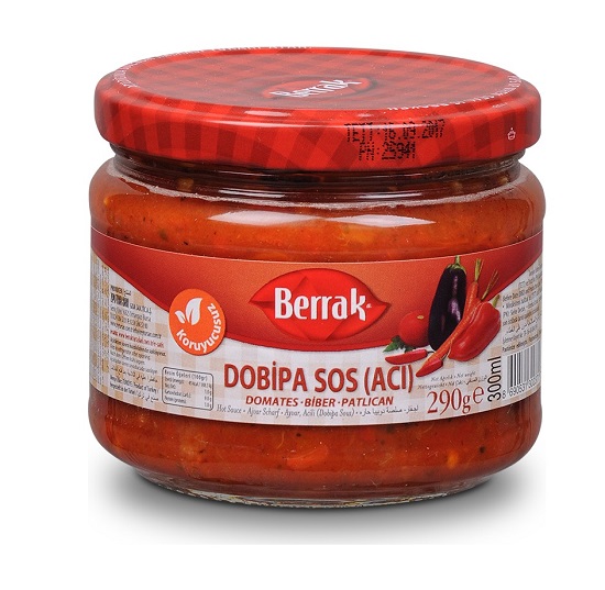 Berrak Dobipa Sauce Hot (Ajvar) 300Ml Glass