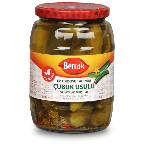 Berrak Gherkin Pickles (Cubuk Usulu Salatalik Tursu) 1062Ml Glass