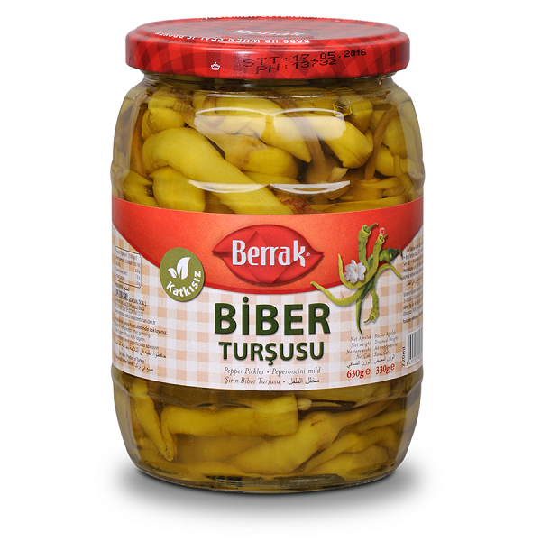 Berrak Yellow Pepper Pickles Mild 630Gr Glass