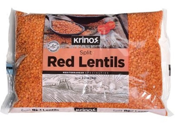 Krinos Split Red Lentils 1kg