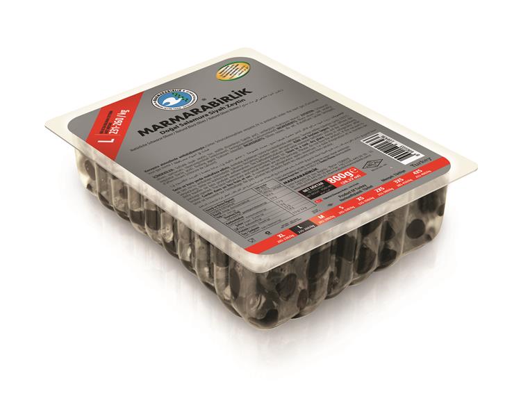 Marmara Birlik Gemlik Black Olives L Hiper 800Gr Vacuum
