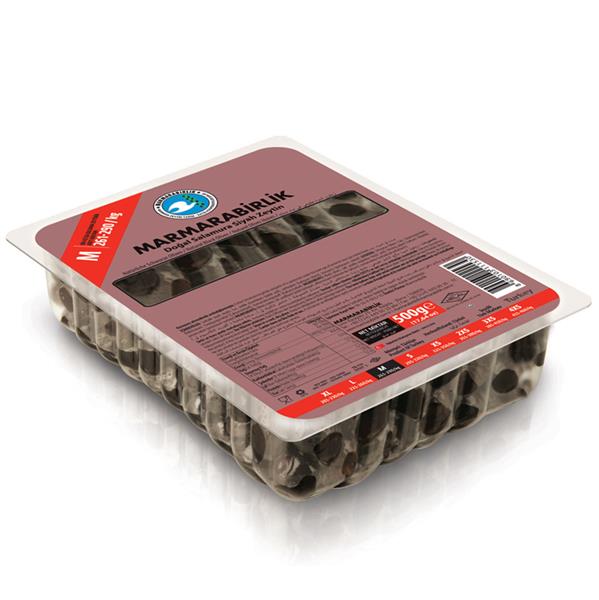 Marmara Birlik Gemlik Black Olives M Super 500Gr Vacuum