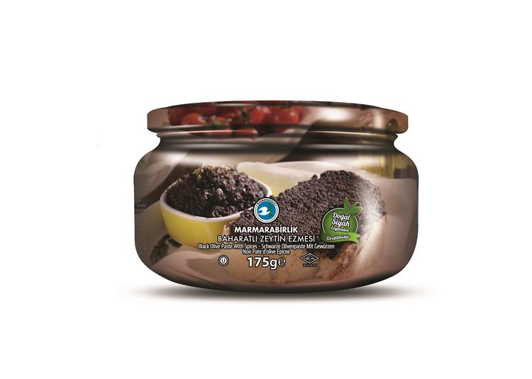 Marmara Birlik Black Olive Paste Baharatli 175Gr Glass