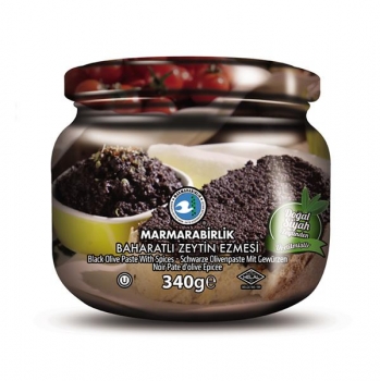 Marmara Birlik Black Olive Paste Baharatli 340Gr Glass