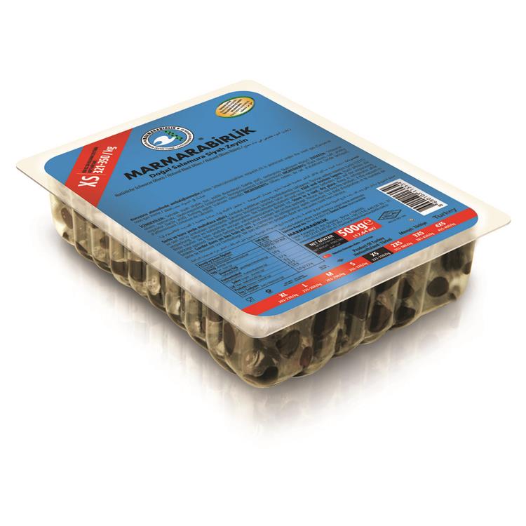 Marmara Birlik Gemlik Black Olives XS Ekstra 500Gr Vacuum