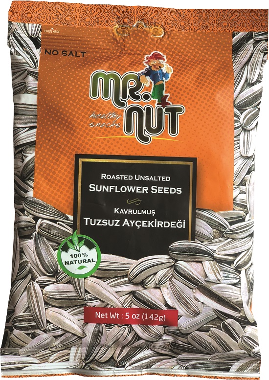 Mr. Nut Roasted Unsalted Sunflower Seeds 5 Oz (142Gr)
