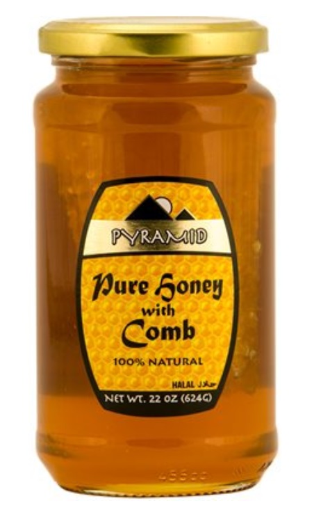 Pyramid Honey w/comb jars 624g (22 oz) jars