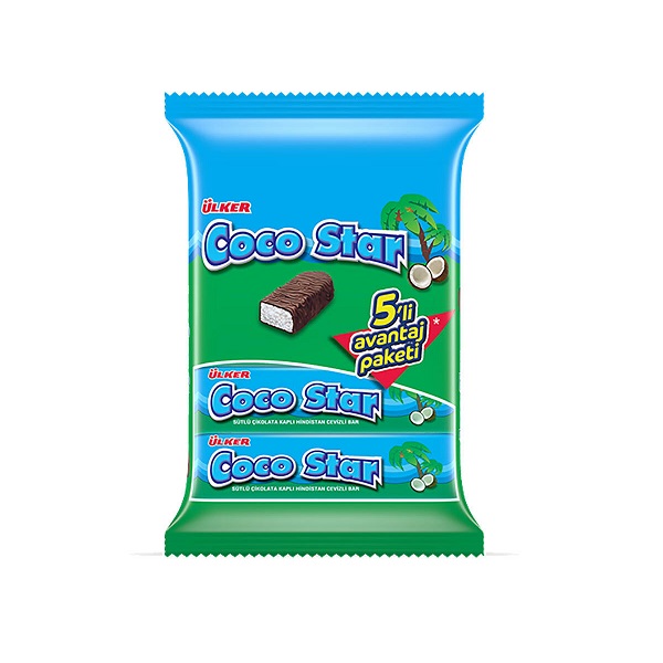 Ulker Cocostar Chocolate 5Pk 125Gr