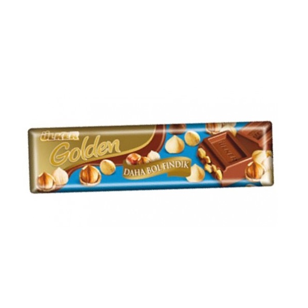 Ulker Golden Chocolate W/Hazelnut 32Gr