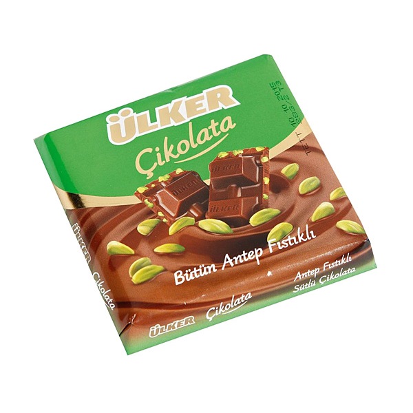 Ulker Pistachio Milk Chocolate Bars 70Gr