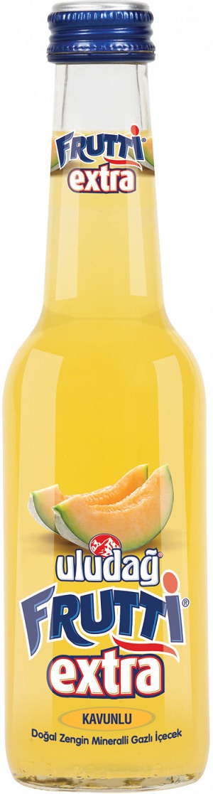 Uludag Frutti Extra Mineral Water W Melon 250Ml Glass (6 Pack)