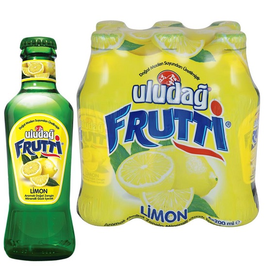 Uludag Frutti Mineral Water W Lemon 200Ml Glass (6 Pack)