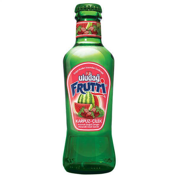 Uludag Frutti Mineral Water W Strawberry Melon 200Ml Glass (6 pack)