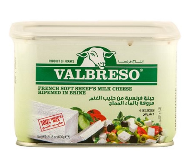 Valbreso Feta Cheese-French 600g