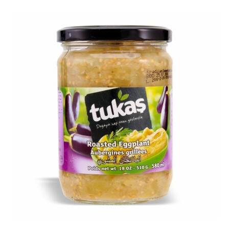 Tukas Roasted Eggplant  510Gr Glass