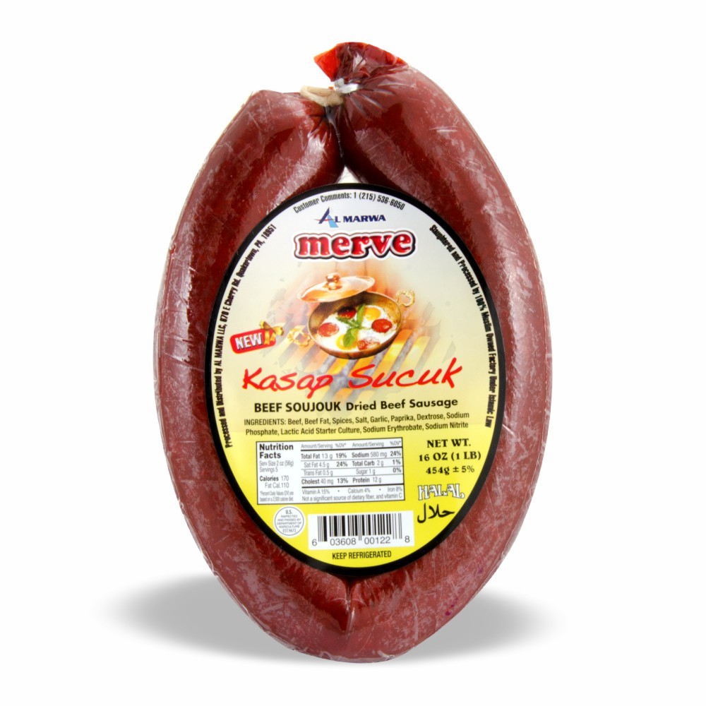 Merve Beef Soujouk Butcher Style 1Lb